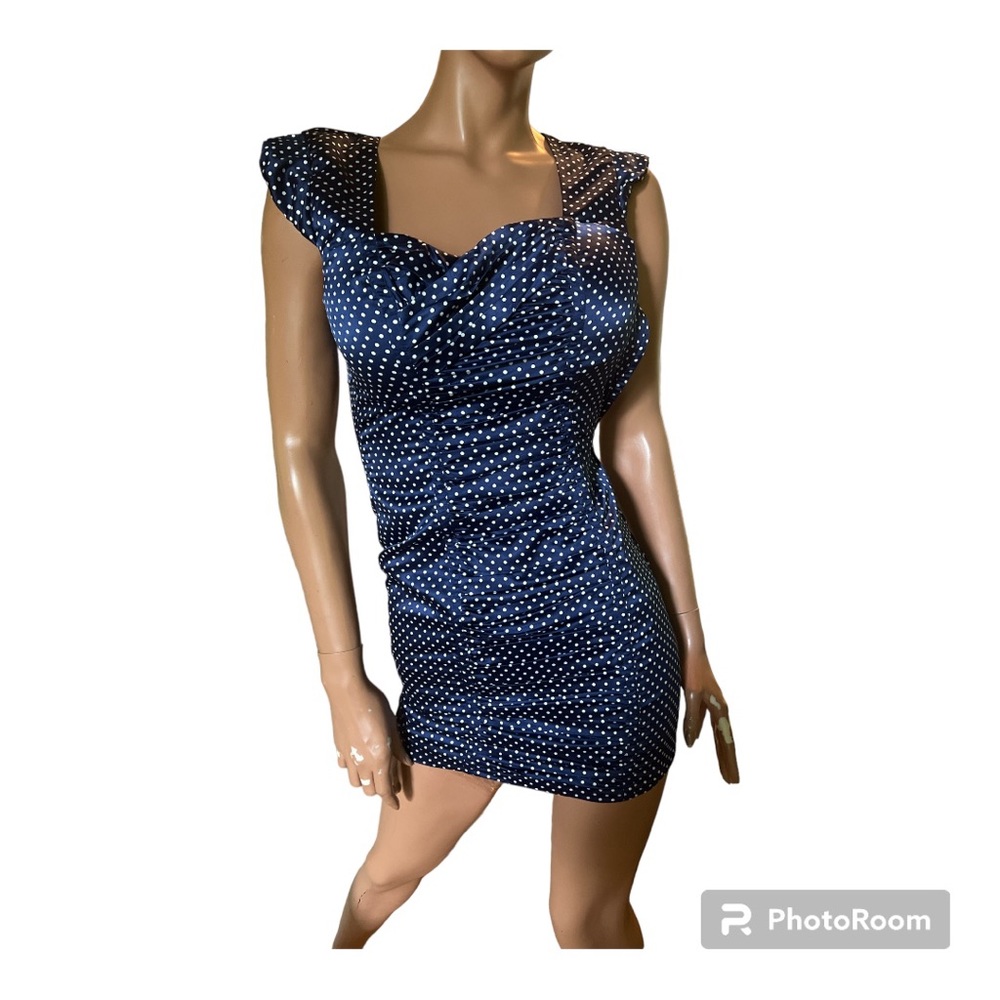 Guess Small blue/white with polka dot sleeveless dress New With Tags made